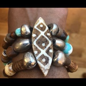 African inspired stretchy bracelet